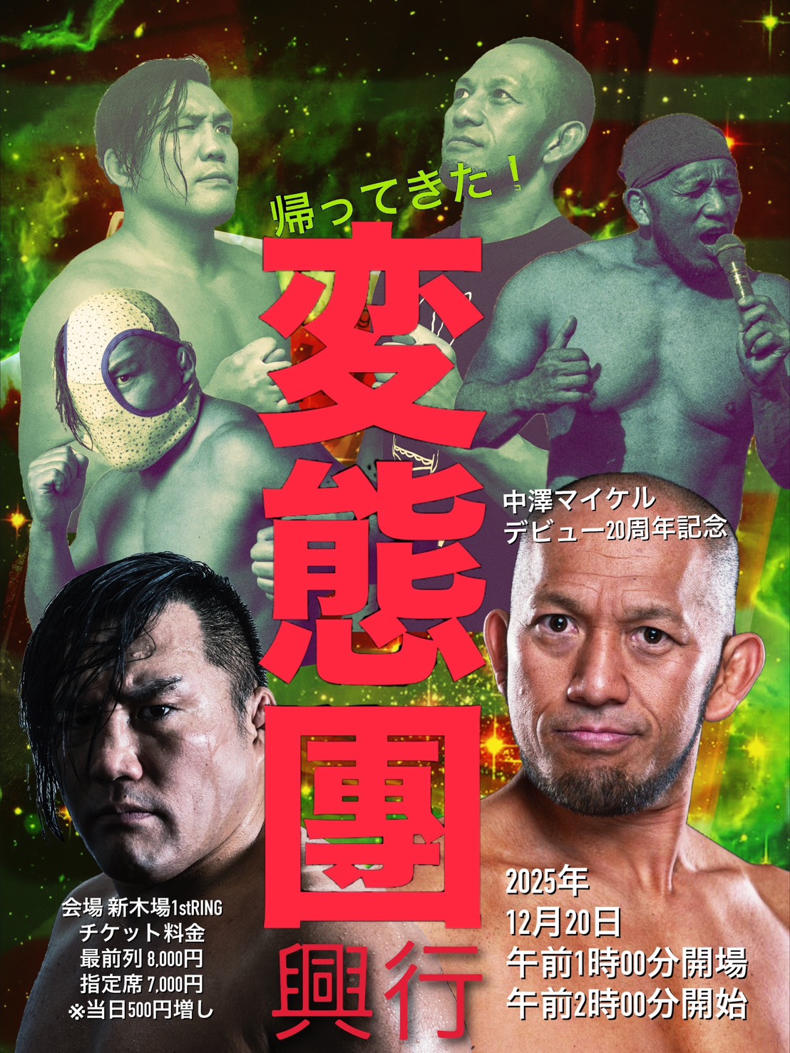ニコプロpresents中澤マイケルデビュー20周年記念「帰ってきた！変態團興行」